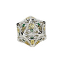 LPG Dice Scaled Eye Dice Set Steel/Green