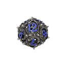 LPG Dice Xeno Hollow Dice Set Steel/Blue