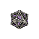 LPG Dice Dragon Hollow Dice Set Metal/Purple