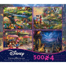 Puzzle Kinkade Disney 500Pc 4-In-1