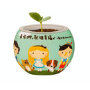 Puzzle 3D Flowerpot Happy W/Friends