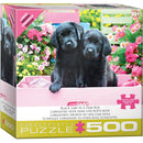 Puzzle Black Labs In Pink Box 500pcXL