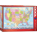 Puzzle Map Of The Usa 1000pc