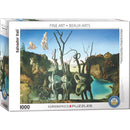 Puzzle Dali Swans Reflection Elephnt