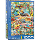 Puzzle Vintage Travel Collage 1000pc