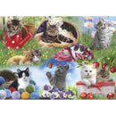 Puzzle Piecing Together Cats 12Pc