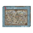 Puzzle Map Art Retro World 1000Pc