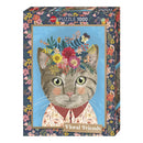 Puzzle Floral Friends Pretty Feline