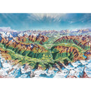 Puzzle Map Art Alpine Mtd Wld 2000Pc