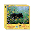 Puzzle Black Bear & Butterflies 500Pc