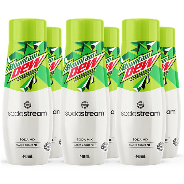 SodaStream Mountain Dew Syrup Soda Mix 440mL Pack 6 BULK | SuperOffice