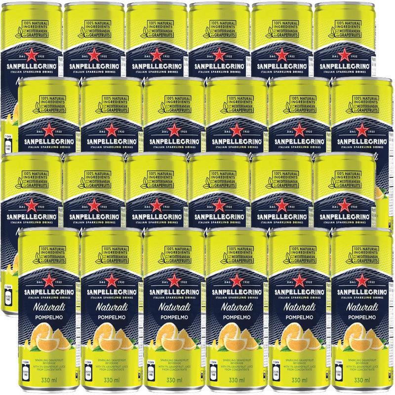 San Pellegrino Pompelmo 330mL Slim Can Sparkling 24 Pack S. Pellegrino