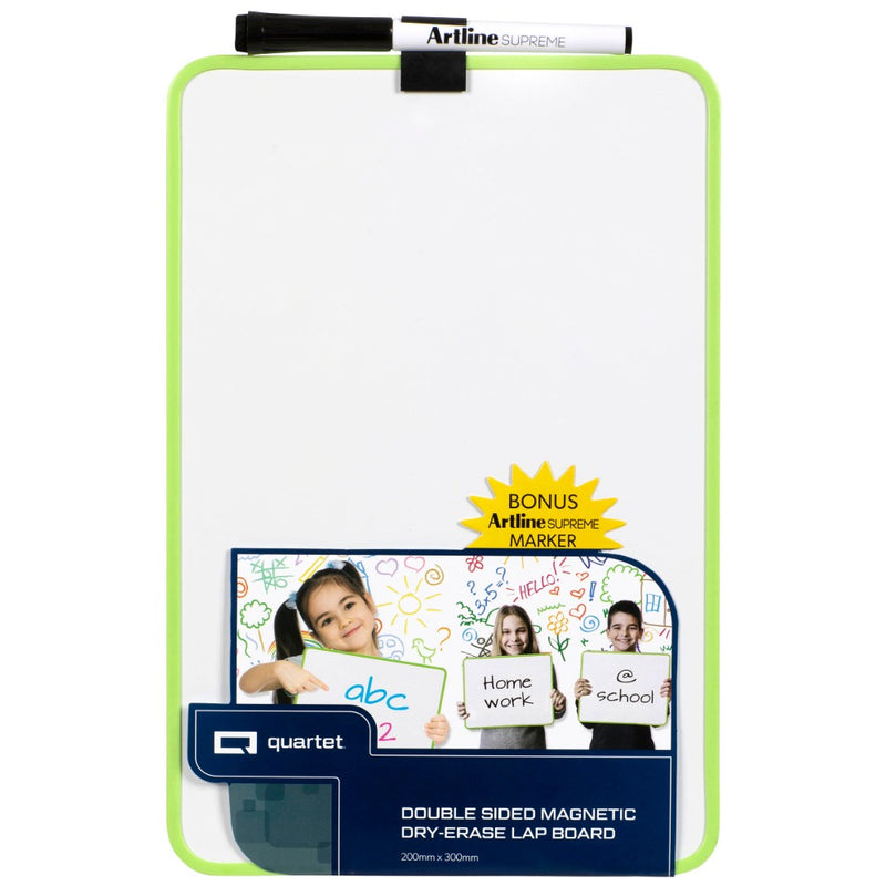 Quartet Lap Board Whiteboard 2-Sided 200x300mm with Artline Supreme Marker