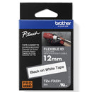 Brother TZE-Fx231 Flexible Labelling Tape 12mm Black On White