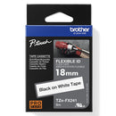 Brother TZE-FX241 Flexible Labelling Tape 18mm Black On White