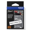 Brother TZE-FX251 Flexible Labelling Tape 24mm Black On White