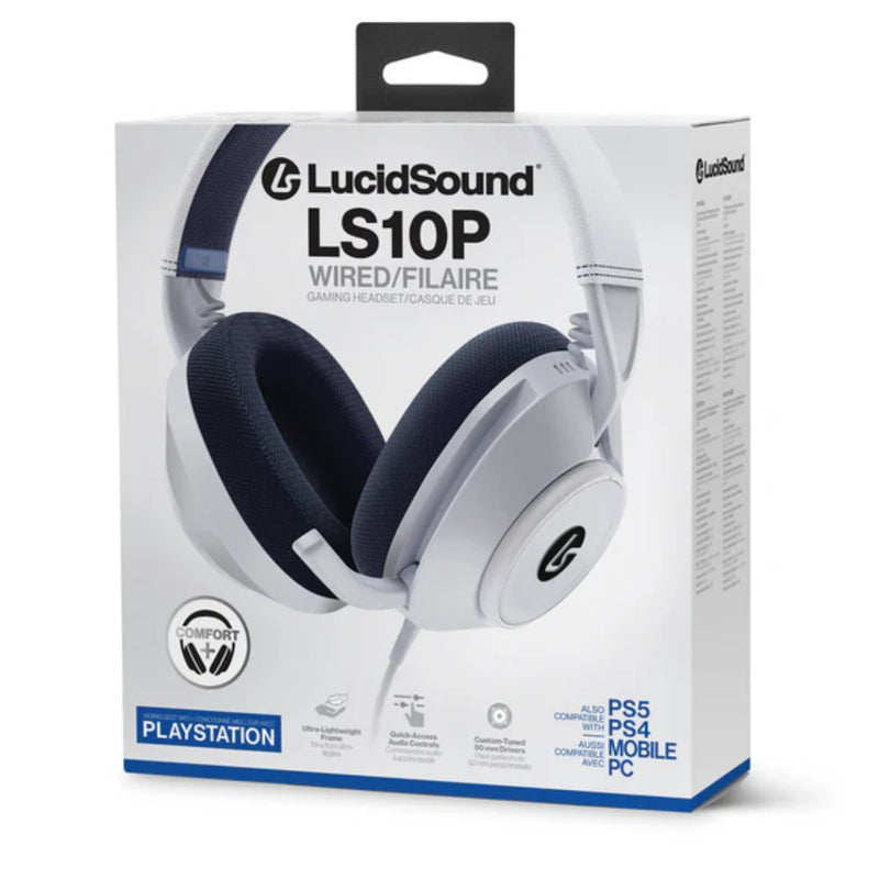 LucidSound LS10P Gen 2 Wired Gaming Headset for PlayStation PS4 PS5 White