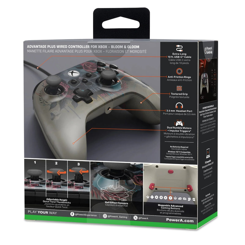 PowerA Advantage Plus Wired Controller for Xbox Series X|S Bloom & Gloom