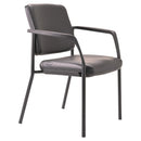 Buro Lindis 4 Leg Chair Black Powdercoat Frame With Arms Dillon PU Black