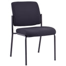Buro Lindis 4 Leg Chair Black Powdercoat Frame Without Arms Fabric Black