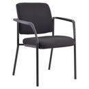 Buro Lindis 4 Leg Chair Black Powdercoat Frame With Arms Fabric Black