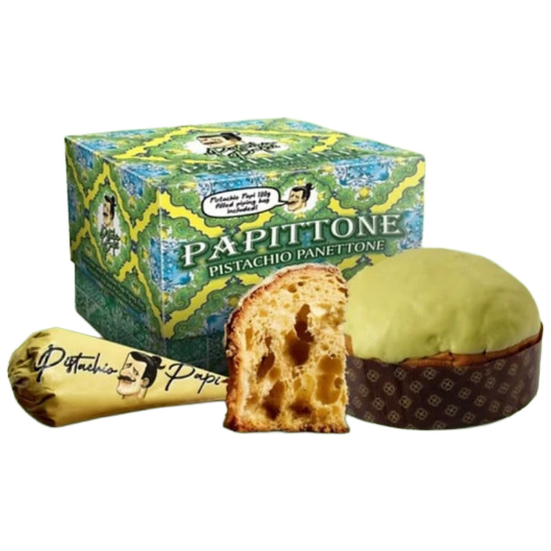Pistachio Papi Papittone Pistachio Panettone 750g with 180g Piping Bag Gift Box