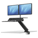 Fellowes Lotus RT Sit Stand Workstation Dual Monitor Black