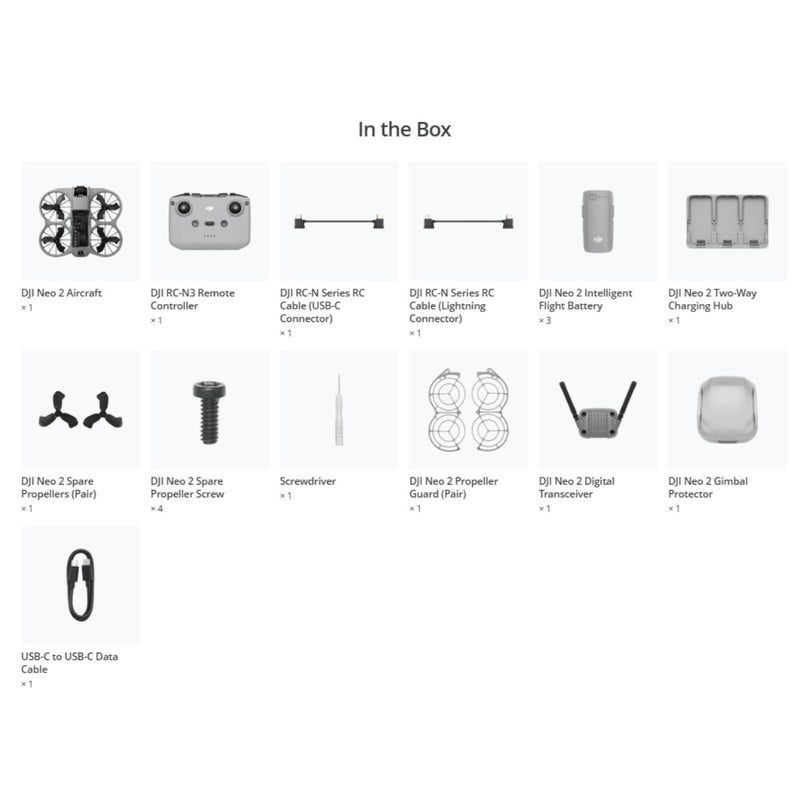 DJI Neo 2 Motion 4K Drone Fly More Combo with RC Motion 3/Goggles N3