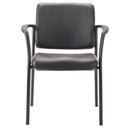 Buro Lindis 4 Leg Chair Black Powdercoat Frame With Arms Dillon PU Black