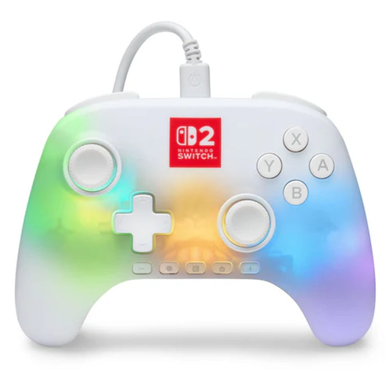 PowerA Advantage Wired Controller for Nintendo Switch 2 with Lumectra White