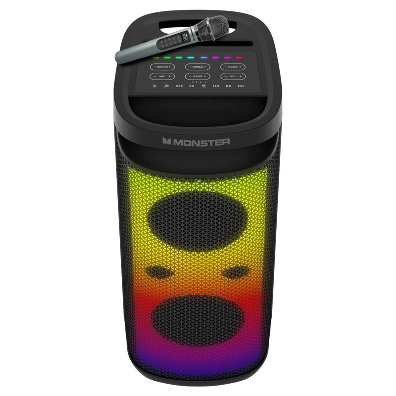 Monster F10 Portable Party Speaker Bluetooth with Microphone Black