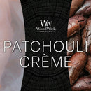 Woodwick Patchouli Crème Candle Crackles As It Burns Ellipse Hearthwick