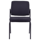 Buro Lindis 4 Leg Chair Black Powdercoat Frame Without Arms Fabric Black