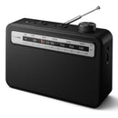 Philips Portable AM/FM Radio Clock Black