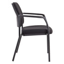 Buro Lindis 4 Leg Chair Black Powdercoat Frame With Arms Fabric Black