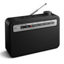 Philips Portable AM/FM Radio Clock Black
