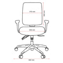 Buro Tidal Medium Back Chair Fully Upholstered Without Arms Black