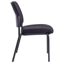 Buro Lindis 4 Leg Chair Black Powdercoat Frame Without Arms Fabric Black