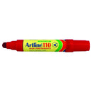 Artline 110 Permanent Marker 4mm Bullet Nib Red Box 6