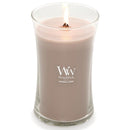 WoodWick Patchouli Crème Large Candle Crackles As It Burns 610G Hourglass