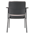 Buro Lindis 4 Leg Chair Black Powdercoat Frame With Arms Dillon PU Black