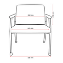 Buro Concord Chair with Arms Dillon PU Stratus