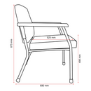 Buro Concord Chair with Arms Dillon PU Stratus