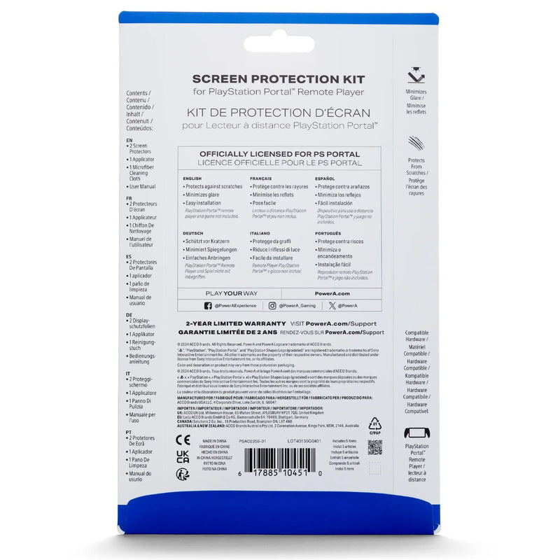 PowerA Screen Protection Kit for PlayStation Portal Remote Player
