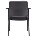 Buro Lindis 4 Leg Chair Black Powdercoat Frame With Arms Fabric Black