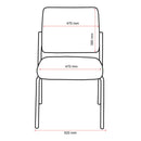 Buro Lindis 4 Leg Chair Black Powdercoat Frame Without Arms Fabric Black