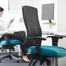 Buro Tidal Mesh High Back Chair With Arms Teal