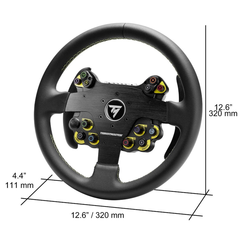 Thrustmaster EVO Racing 32R Leather, Round Leather-Wrapped Wheel Rim & Detachable Hub