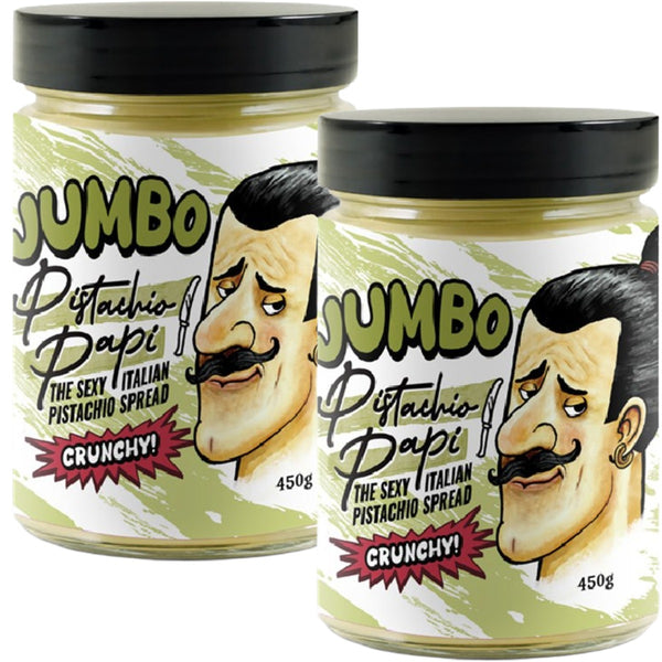 Pistachio Papi Crunchy Spread Italian Jumbo Size 450g Made In Italy 2 Pack Bulk