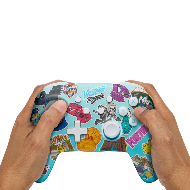 PowerA Enhanced Wireless Controller for Nintendo Switch Fortnite Sticker Mania